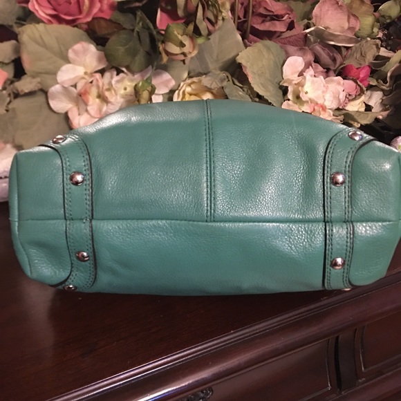 Coach Carly Jade green pebbled leather hobo bag - Picture 4 of 8